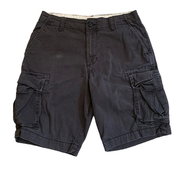 Old Navy Lived-In Straight Built-In Flex Cargo Shorts Men's 32 Grey - Picture 1 of 8